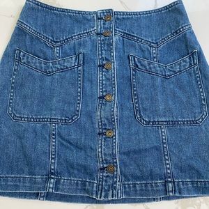 Free People denim A line skirt